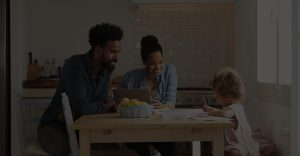 Happy Family around a table