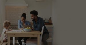 Happy Family around a table