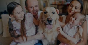 Happy Family With Dog